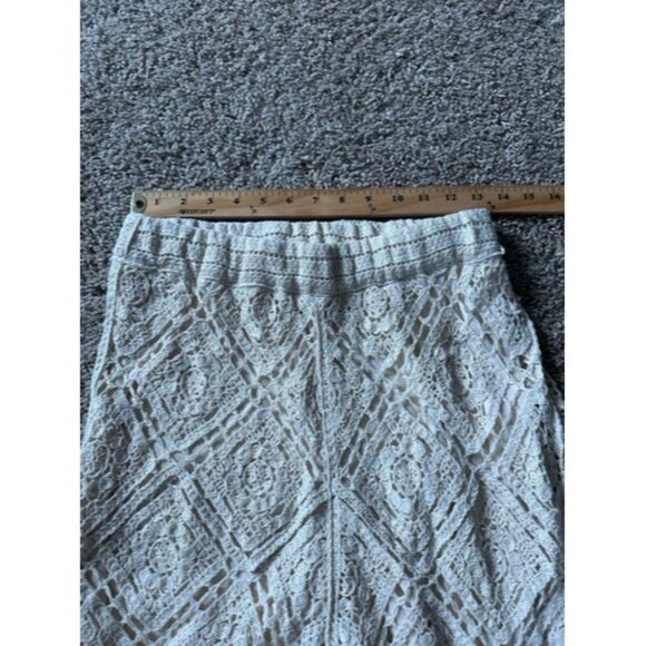 Ultra Pink Crohet Lined Pants Costal Boho Elastic Wasit Size Small Beach Pull On - Picture 9 of 13